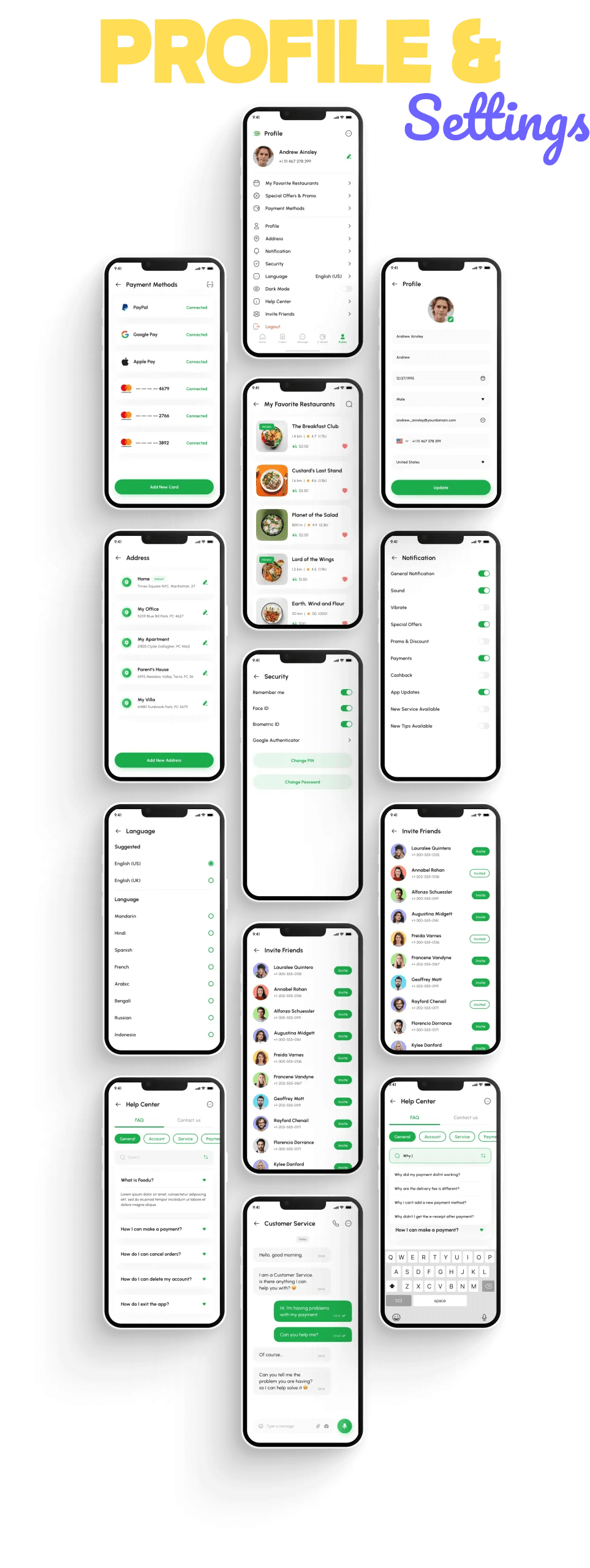 Profile & settings