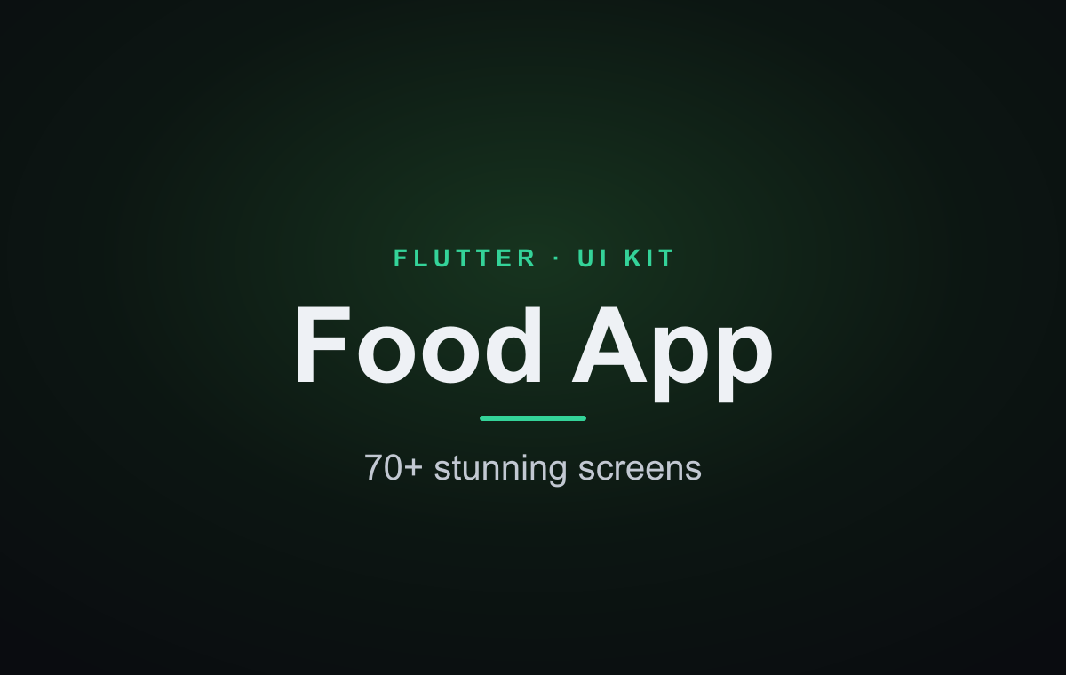 Flutter Food App UI Kit — 70+ Screens