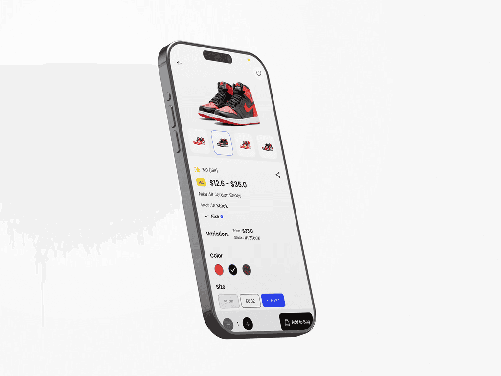 Velvet — eCommerce screen