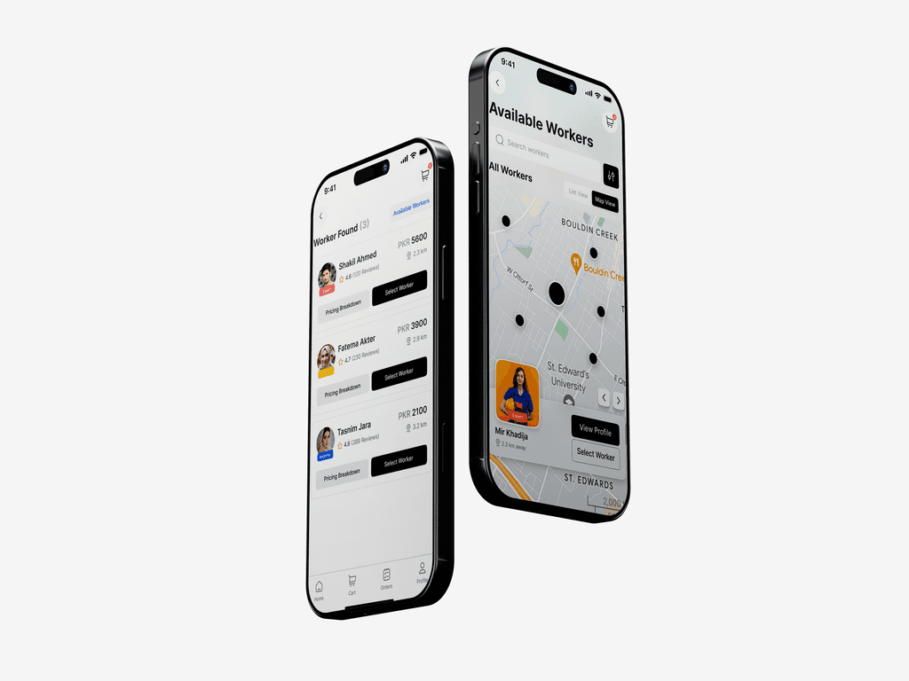 Find Worker screen