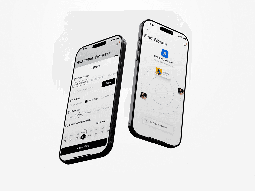 Find Worker screen