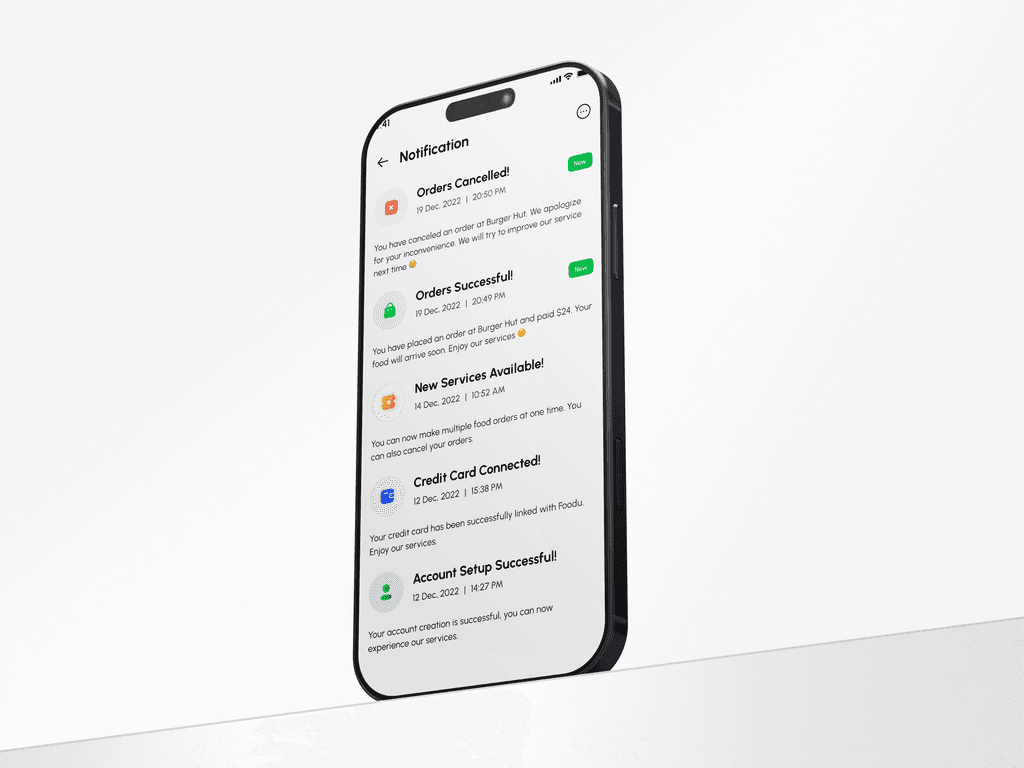 Foodu screen